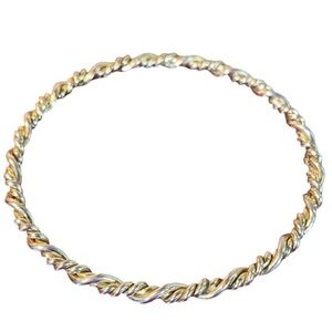 Vintage Braided Twisted Rope Wire Bangle Bracelet